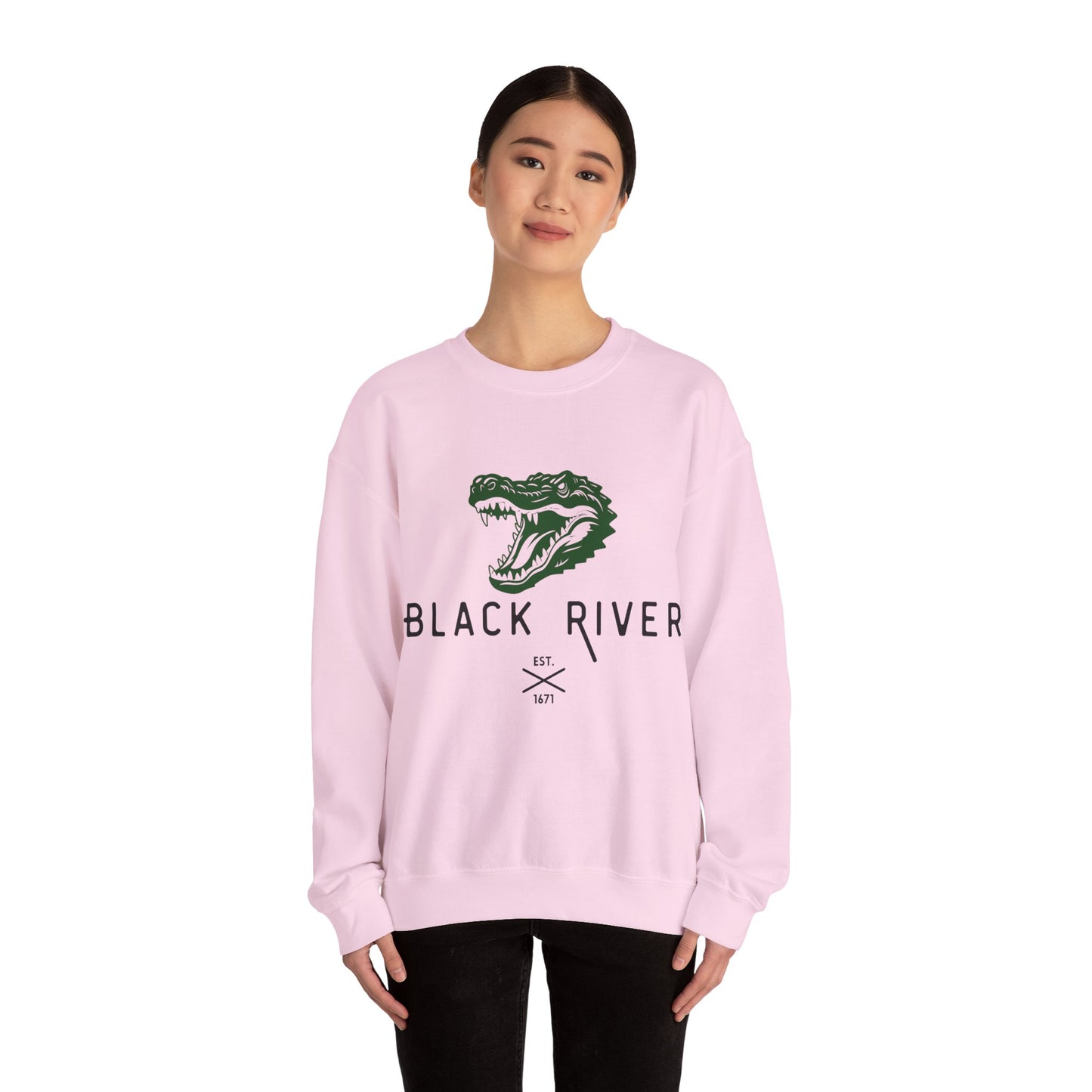 Vintage Black River Crocodile Sweatshirt