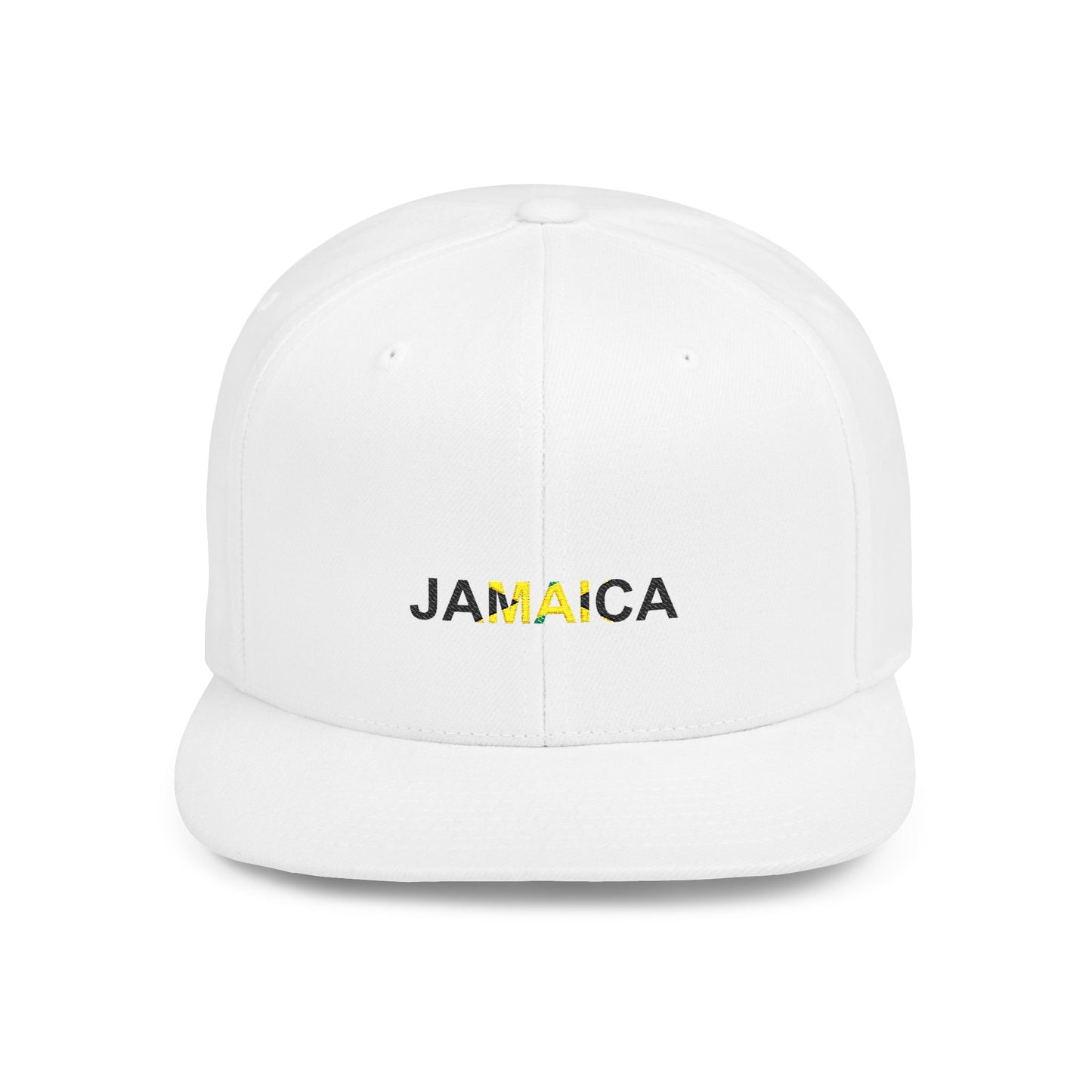 Jamaica Flat Bill Snapback Hat - Perfect for Vacation, Beach Days, Festivals, Summer Barbecues, Sports Events, Gift Idea