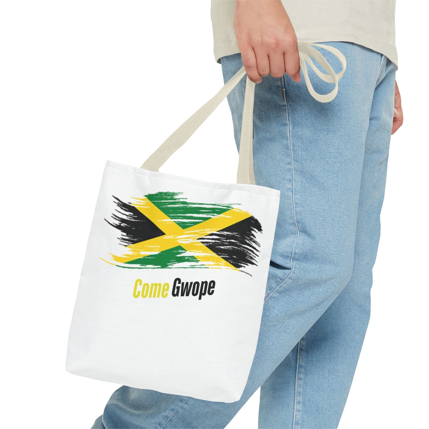 Jamaican Pride Tote Bag - Come Gwope Design for Festivals and Everyday Use