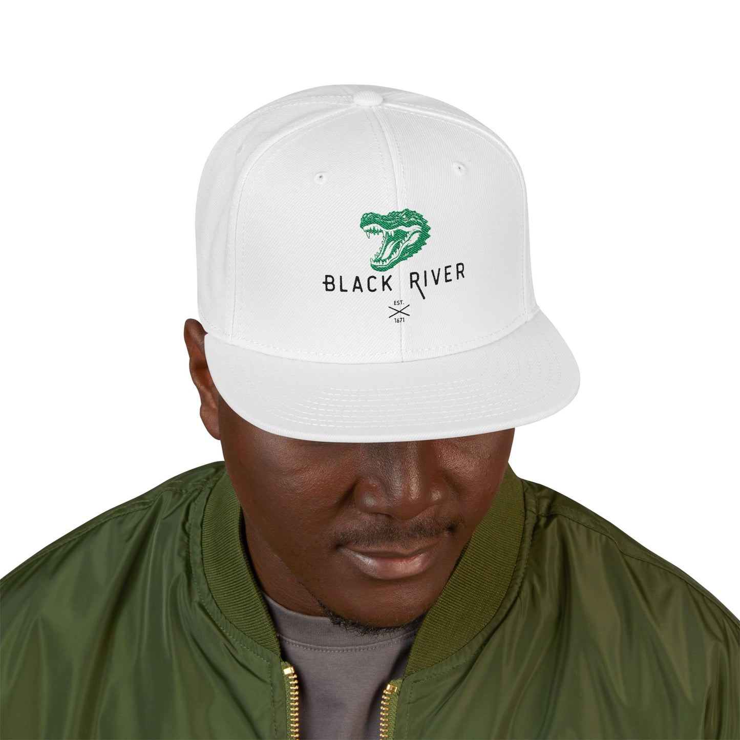 Black River Crocodile Snapback by Addy