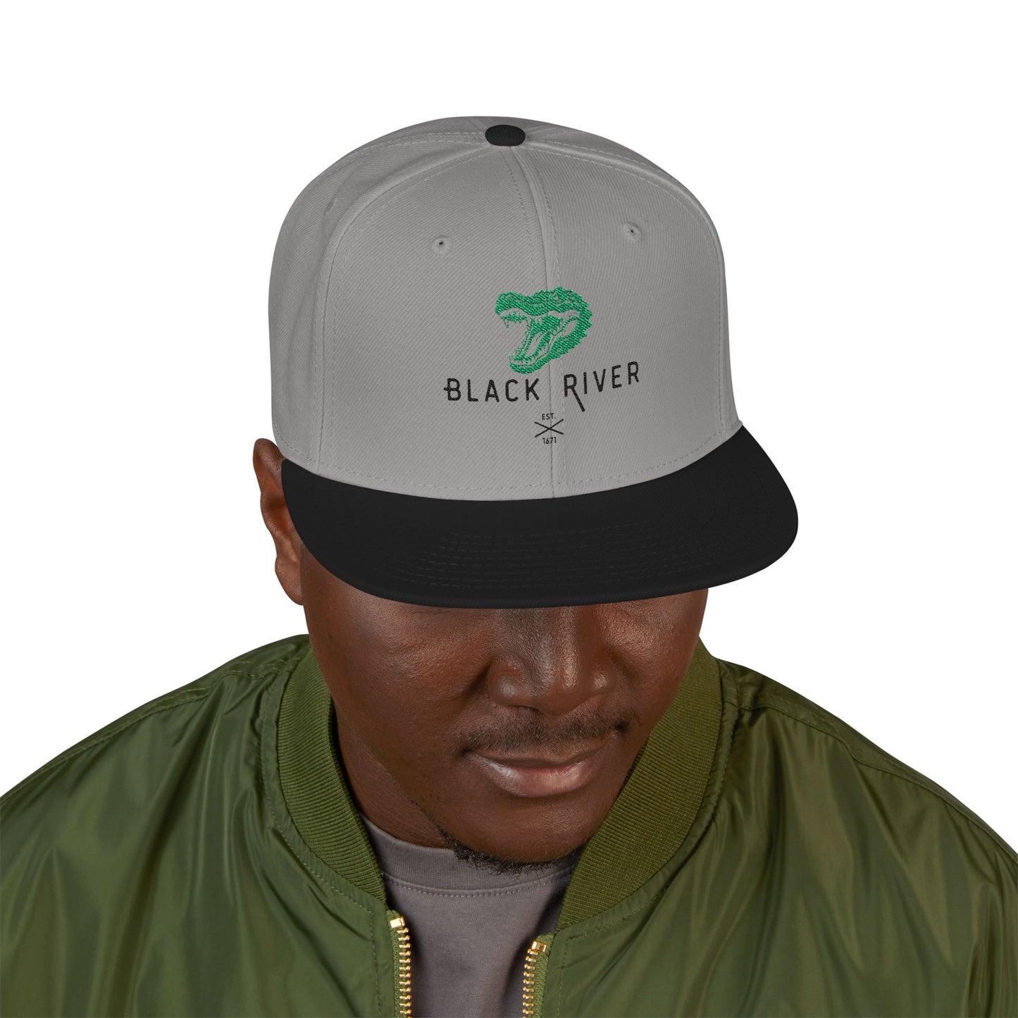 Black River Crocodile Snapback by Addy