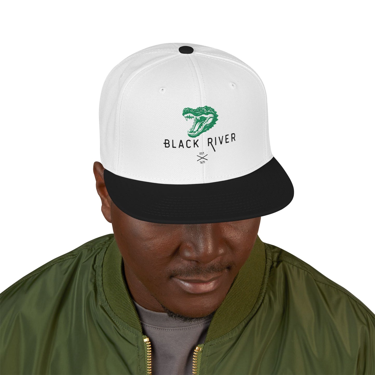 Black River Crocodile Snapback by Addy