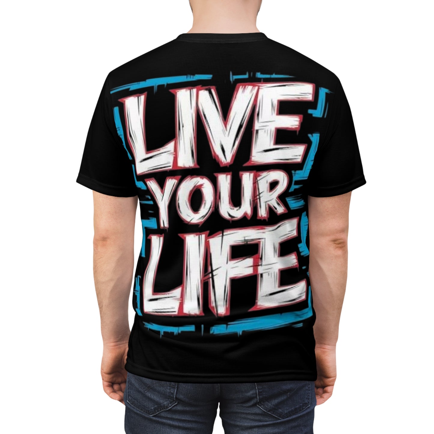 Jamaican Pride live your life Unisex Tee - Vibrant AOP T-Shirt