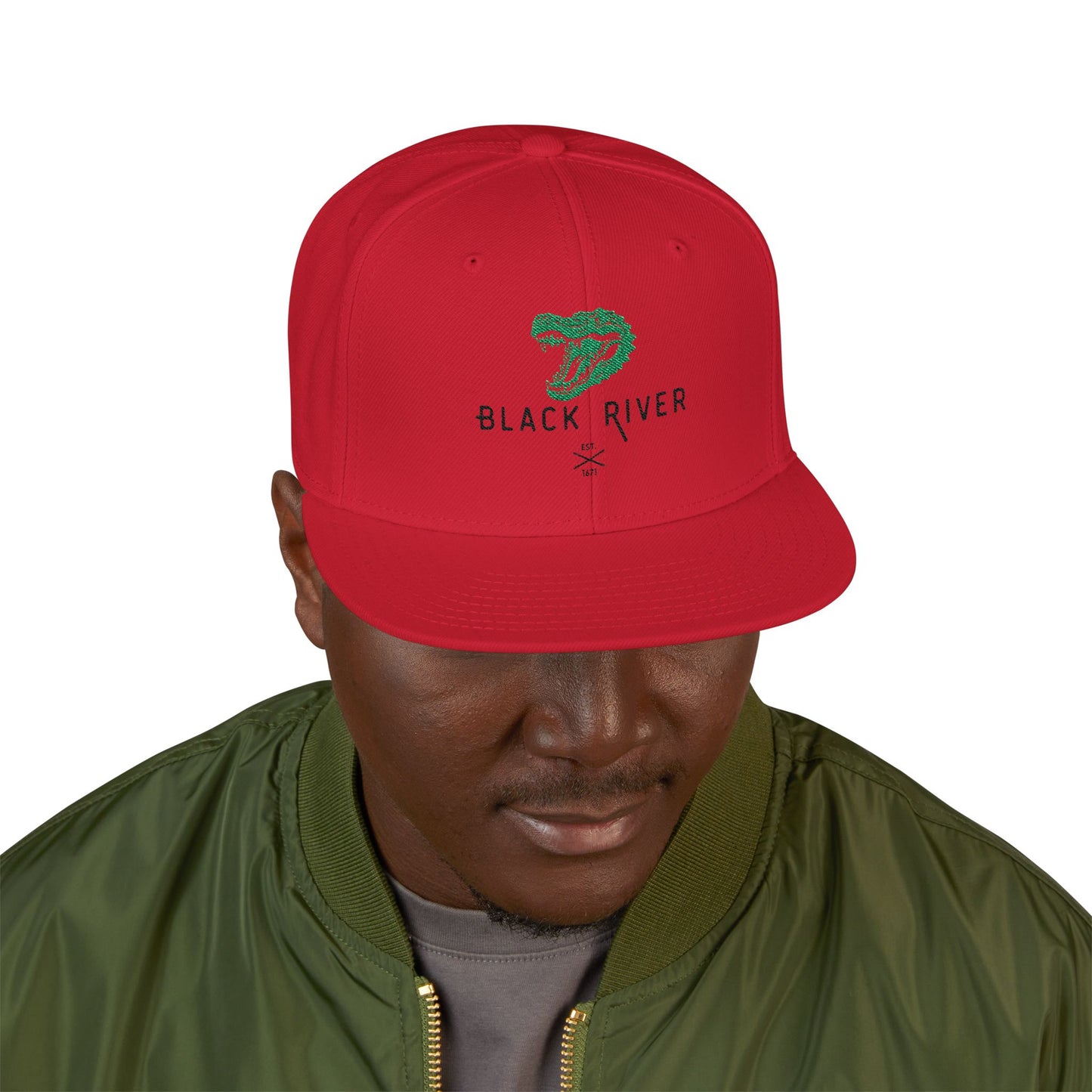 Black River Crocodile Snapback by Addy