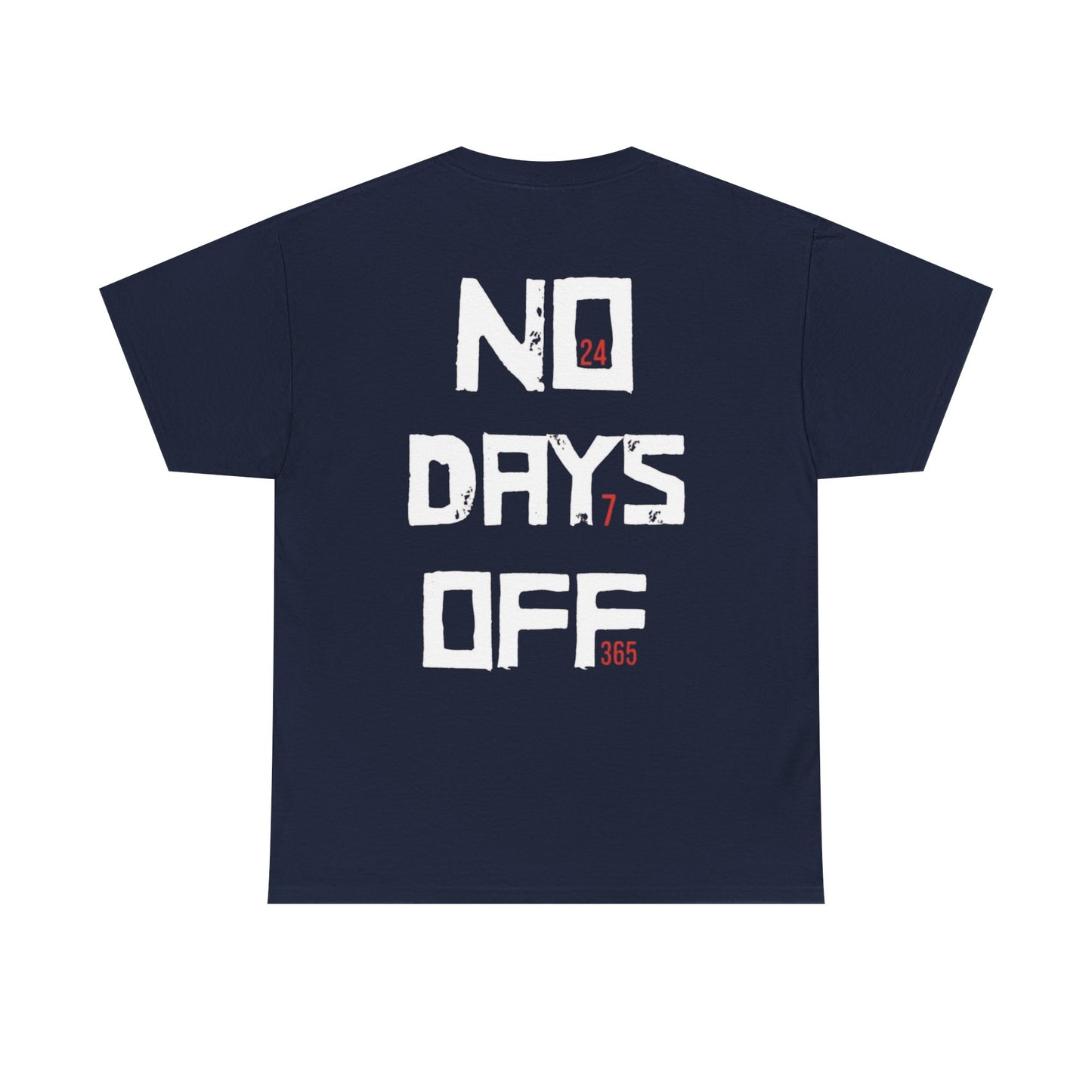 No Days Off Unisex Heavy Cotton Tee, Workout Shirt, Gym Apparel, Gift for Athletes, Casual Wear, Fitness Tee, Exercise T-Shirt, Athletic