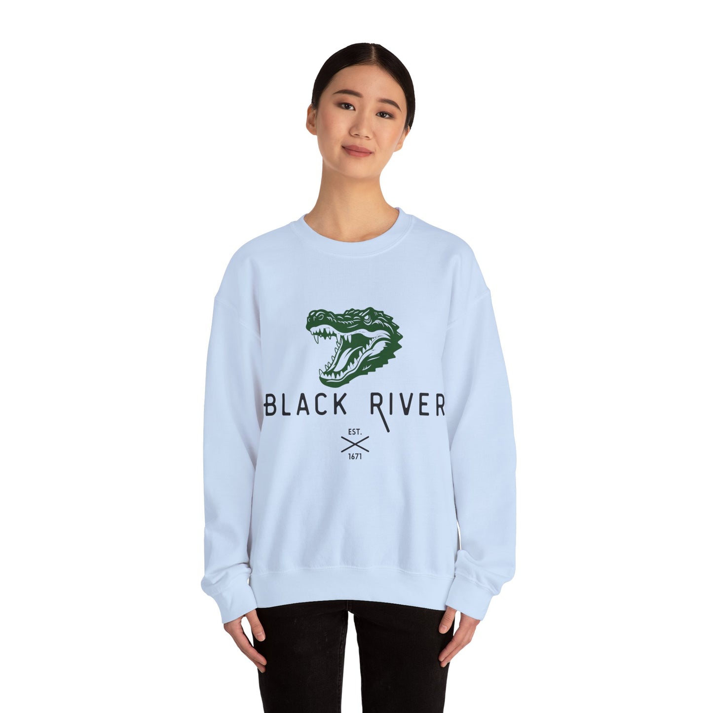 Vintage Black River Crocodile Sweatshirt