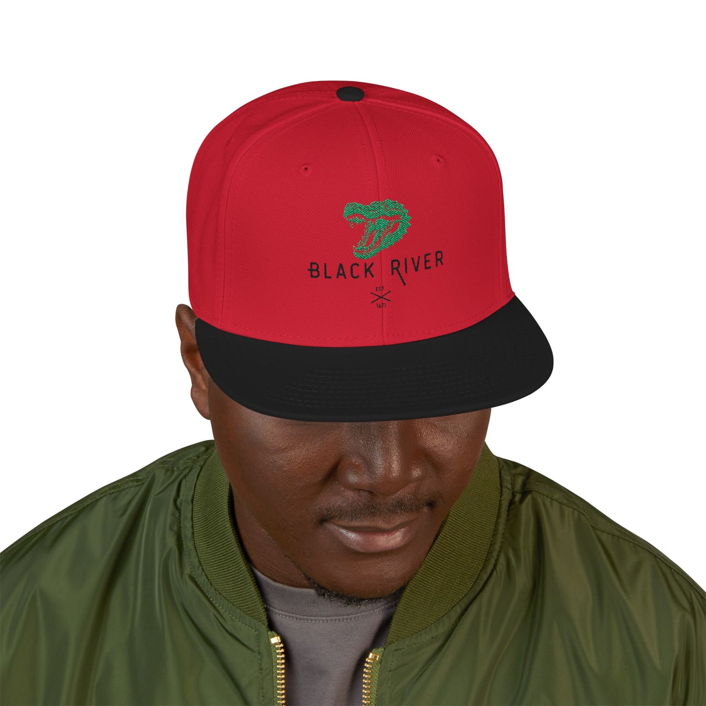 Black River Crocodile Snapback by Addy