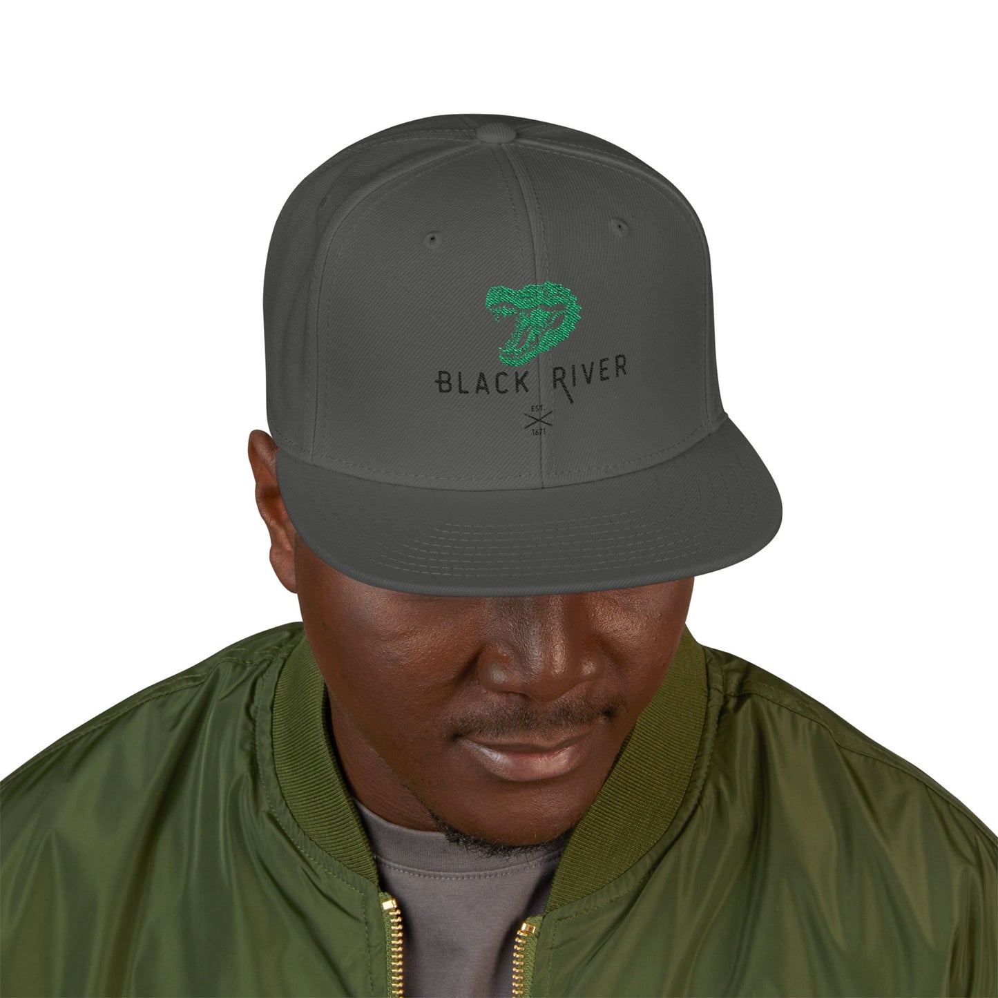 Black River Crocodile Snapback by Addy