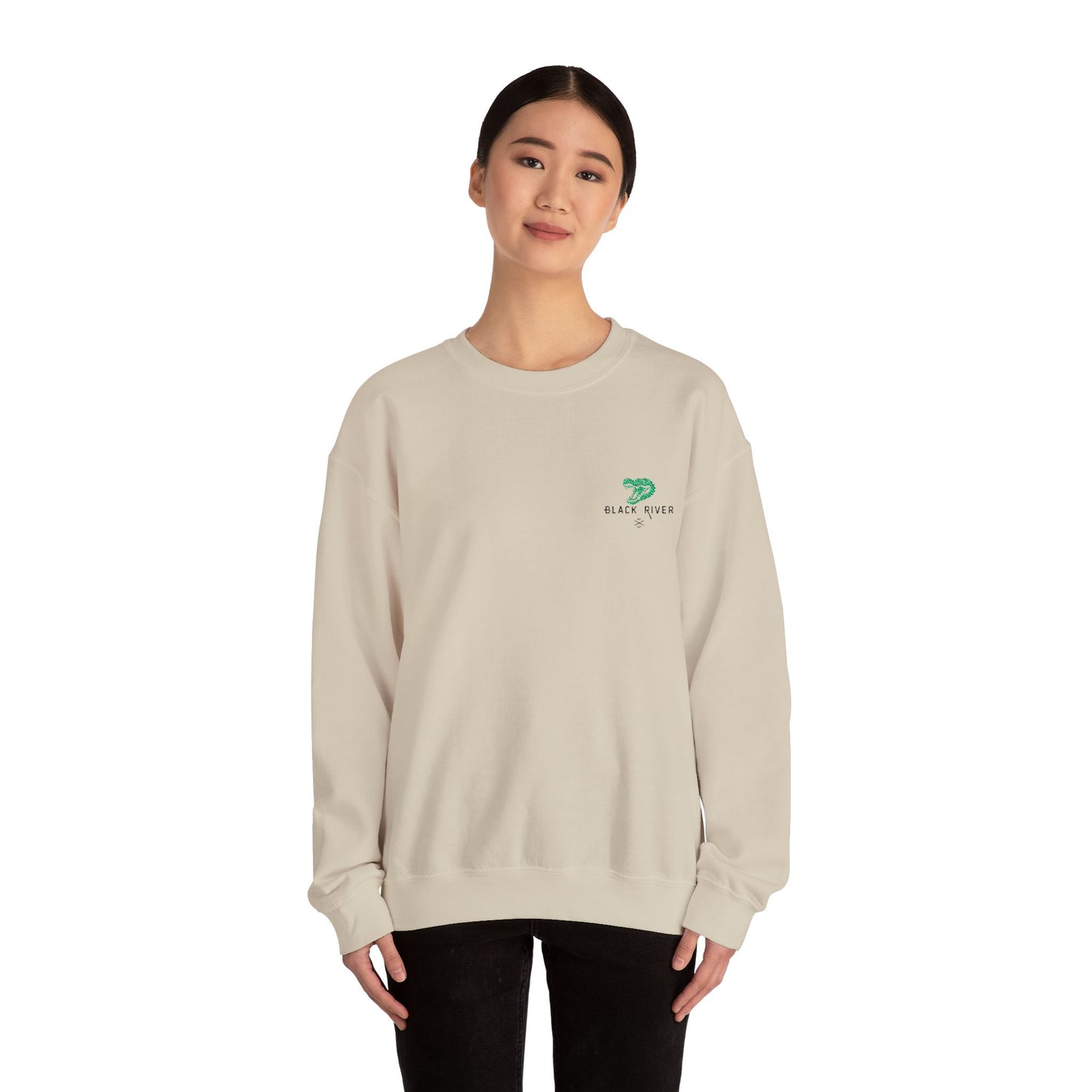 Black River Crewneck Sweatshirt - Cozy Fall Fashion & Casual Gift