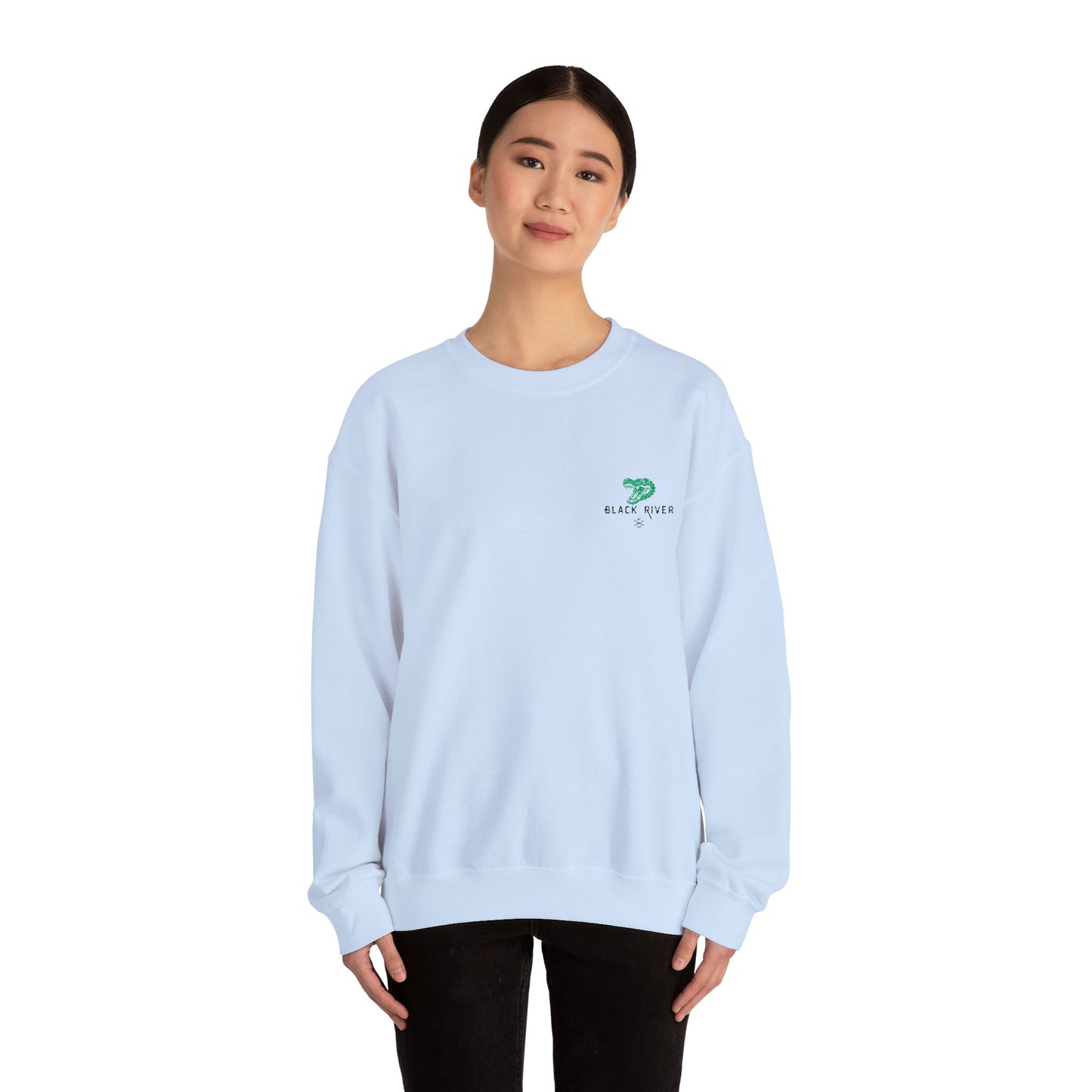 Black River Crewneck Sweatshirt - Cozy Fall Fashion & Casual Gift