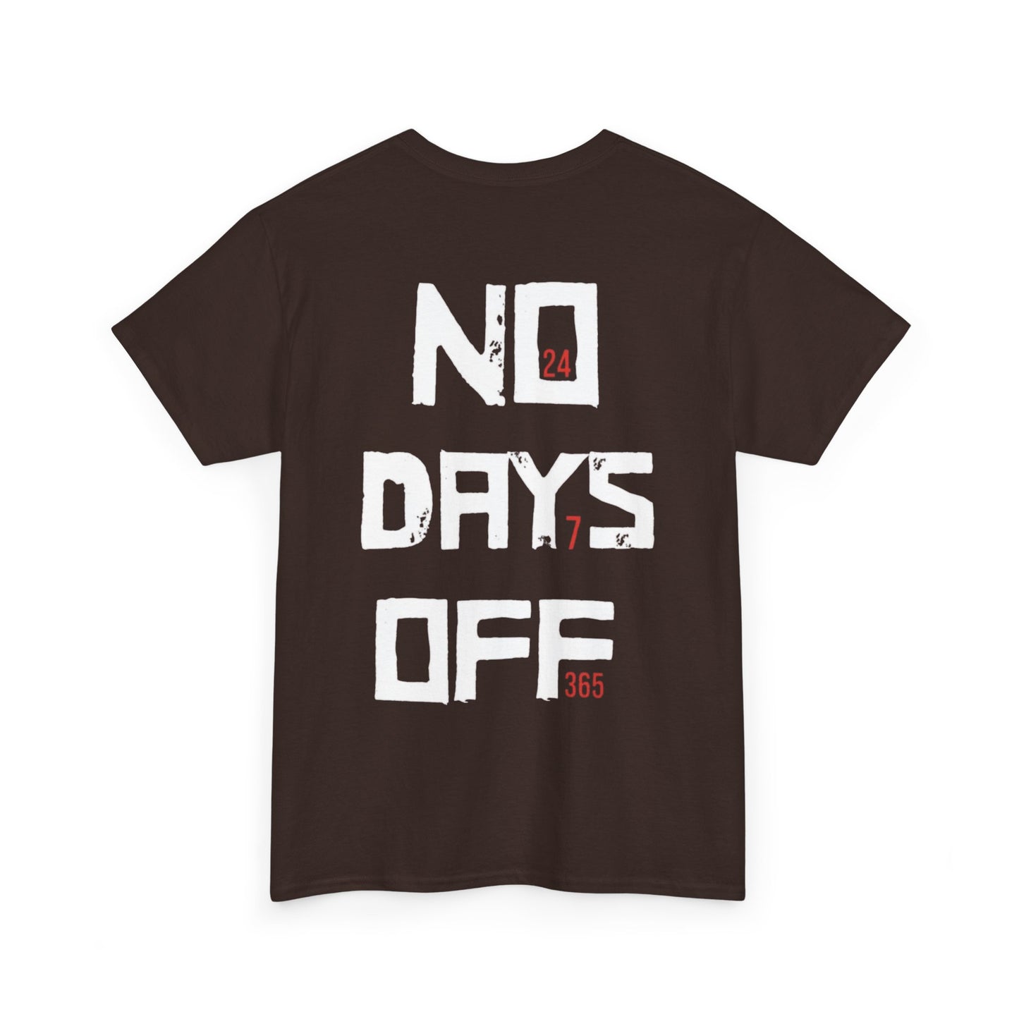 No Days Off Unisex Heavy Cotton Tee, Workout Shirt, Gym Apparel, Gift for Athletes, Casual Wear, Fitness Tee, Exercise T-Shirt, Athletic