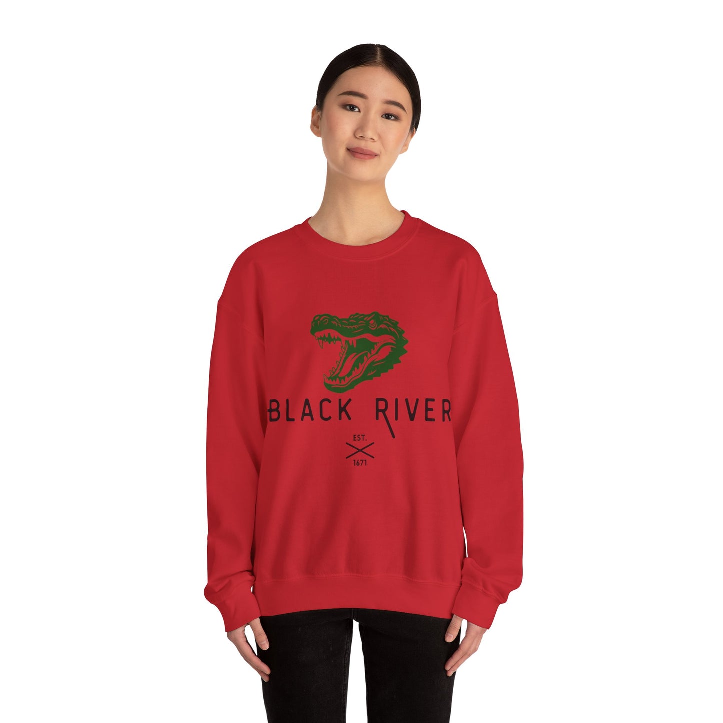 Vintage Black River Crocodile Sweatshirt