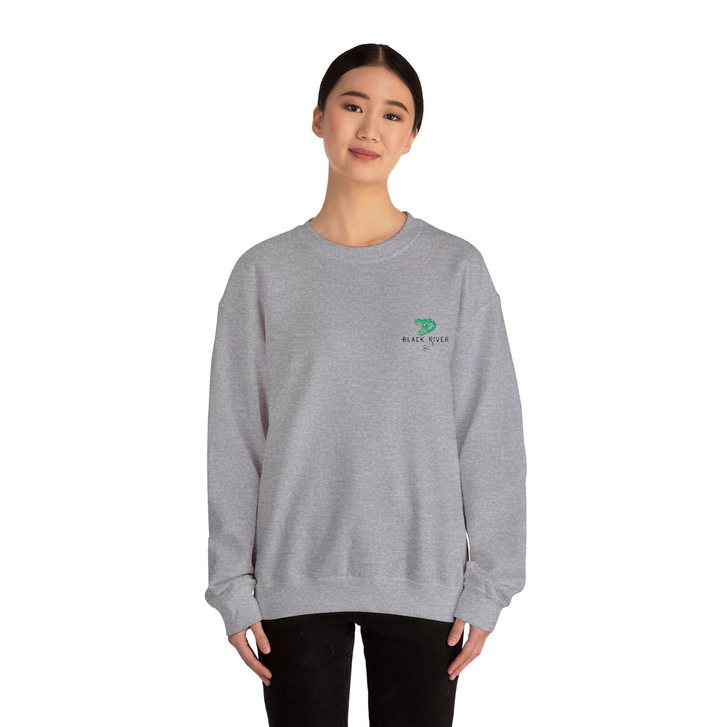 Black River Crewneck Sweatshirt - Cozy Fall Fashion & Casual Gift