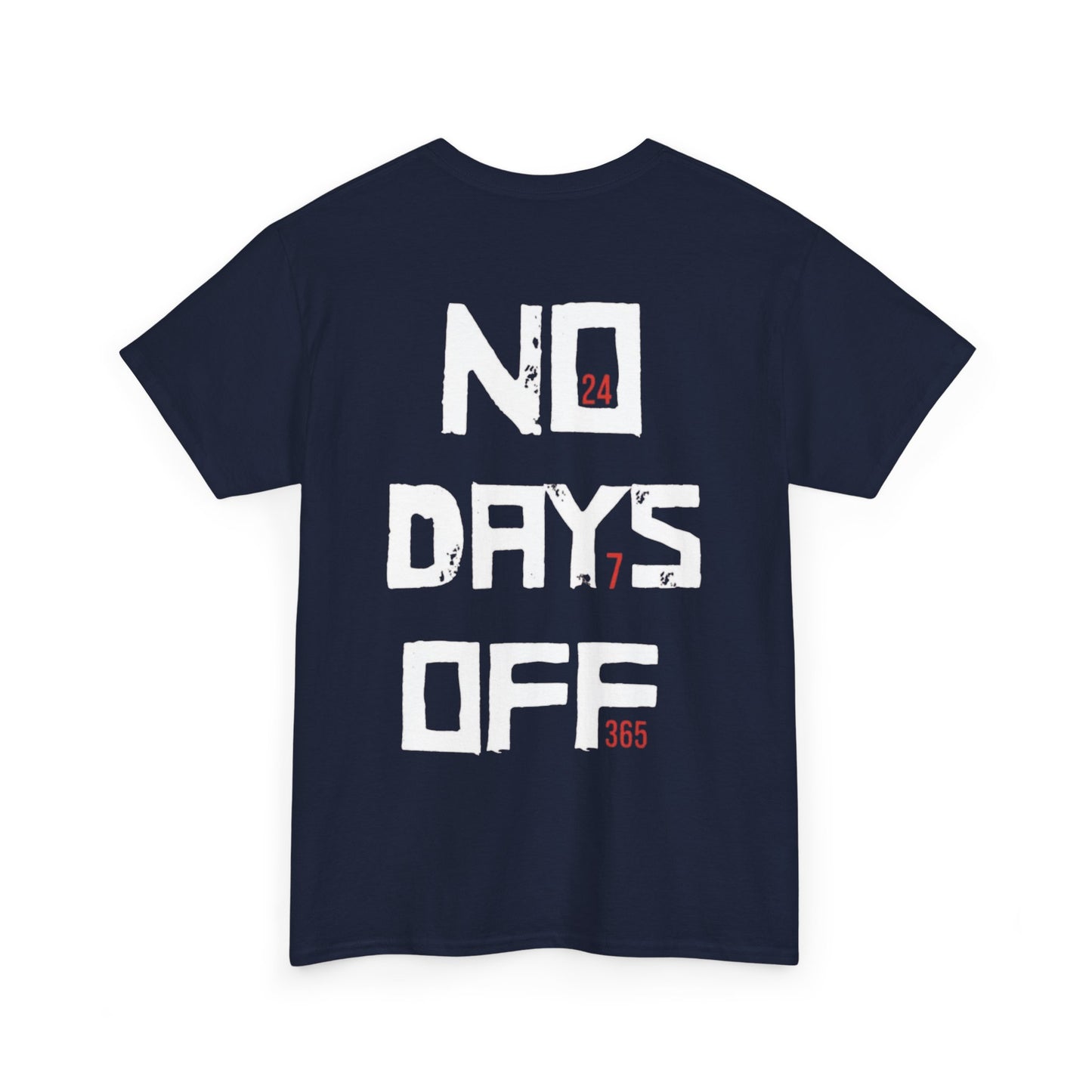 No Days Off Unisex Heavy Cotton Tee, Workout Shirt, Gym Apparel, Gift for Athletes, Casual Wear, Fitness Tee, Exercise T-Shirt, Athletic
