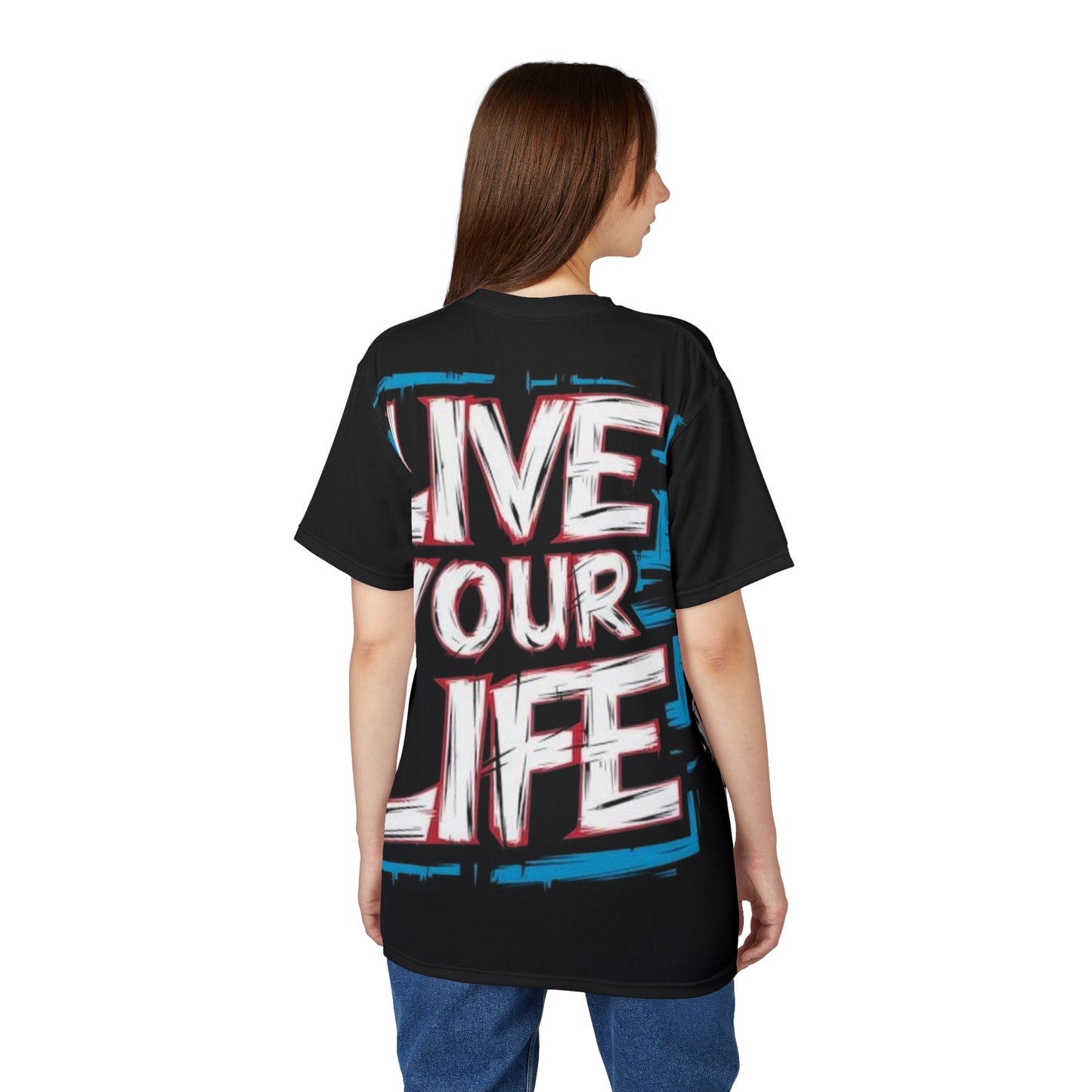 Jamaican Pride live your life Unisex Tee - Vibrant AOP T-Shirt