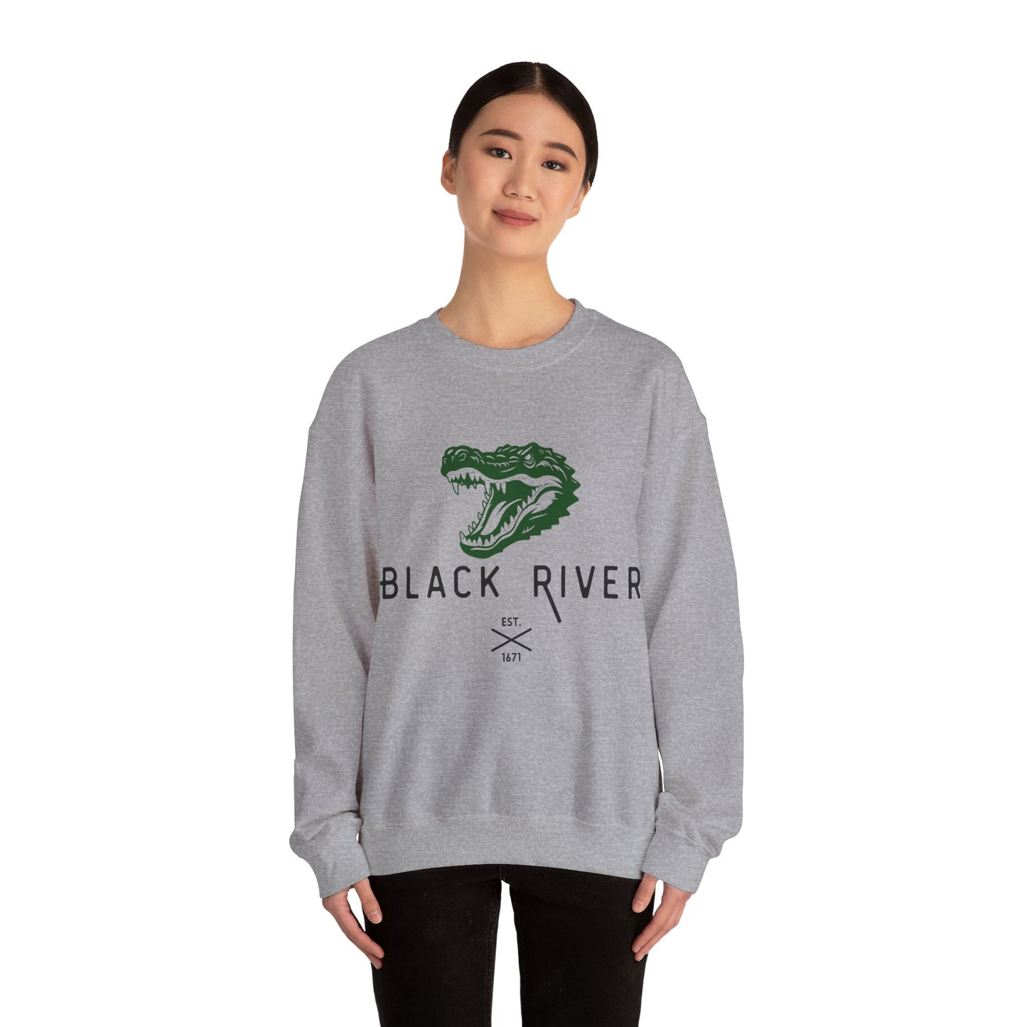 Vintage Black River Crocodile Sweatshirt