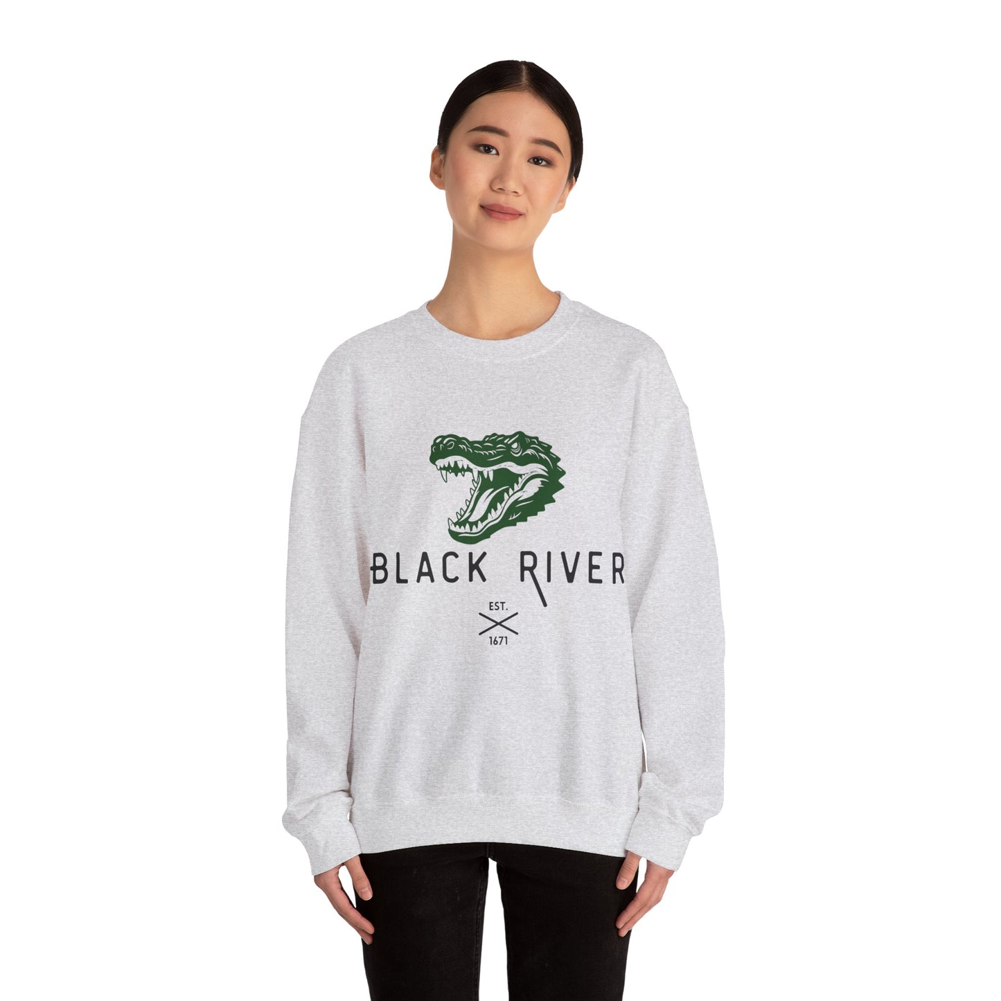 Vintage Black River Crocodile Sweatshirt