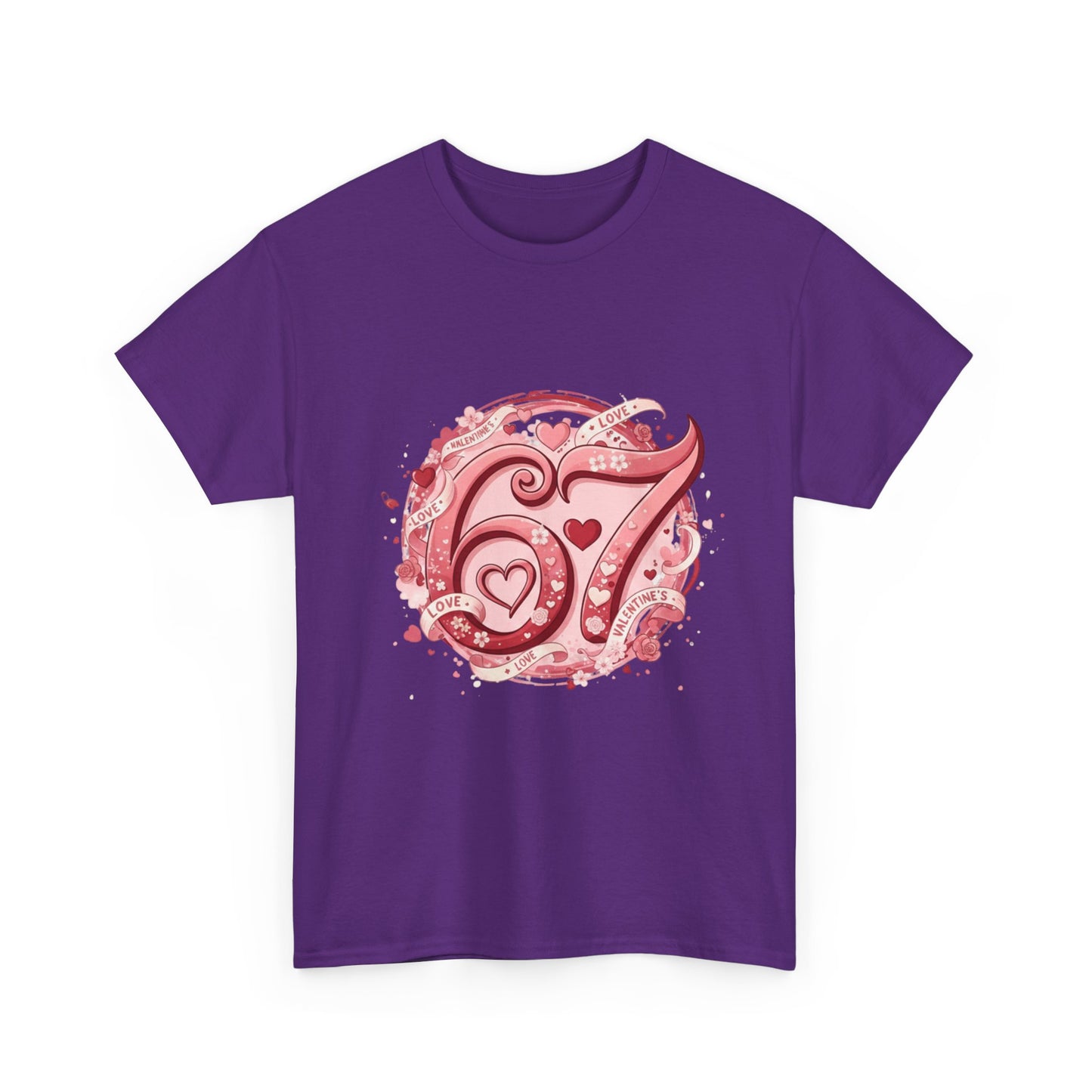 Heart Number 67 Pink Valentine T-Shirt