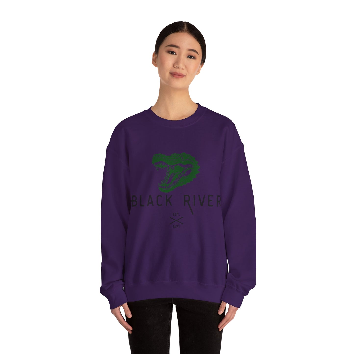 Vintage Black River Crocodile Sweatshirt