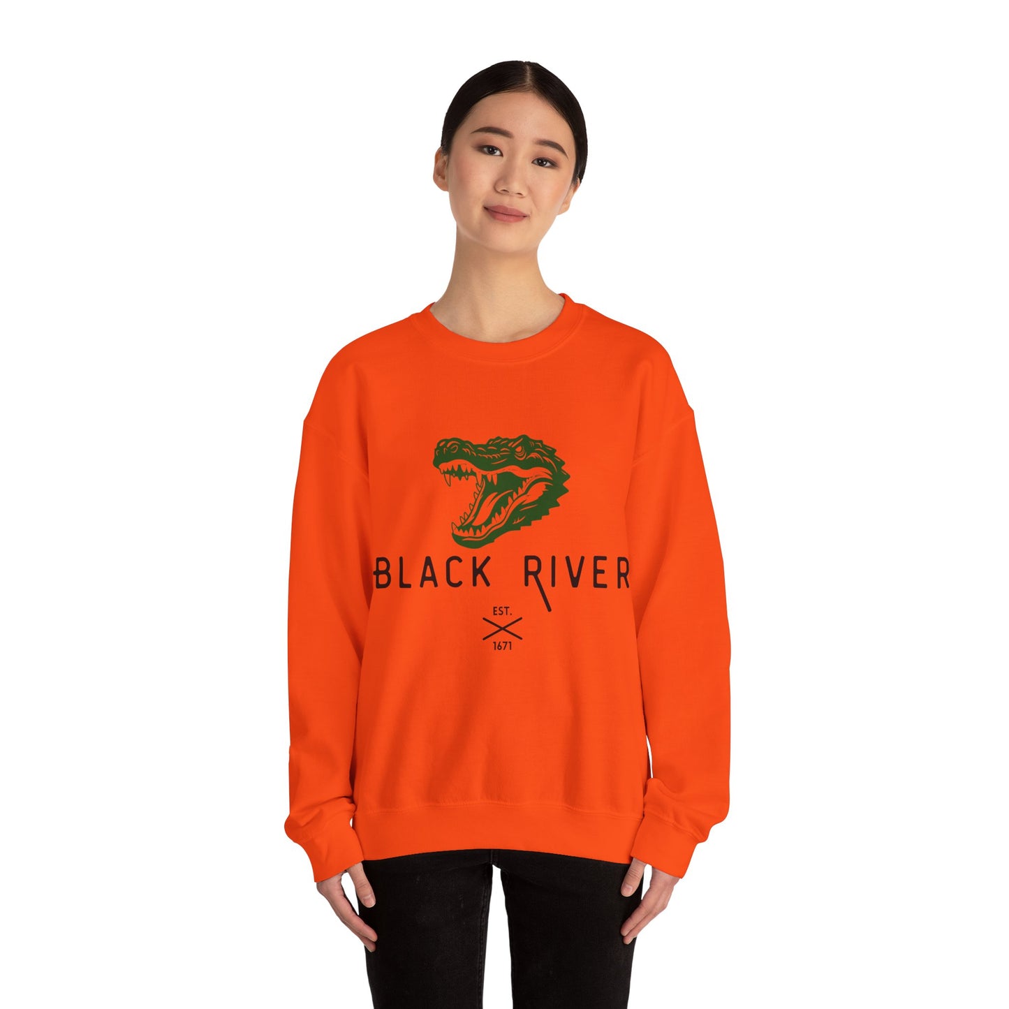 Vintage Black River Crocodile Sweatshirt