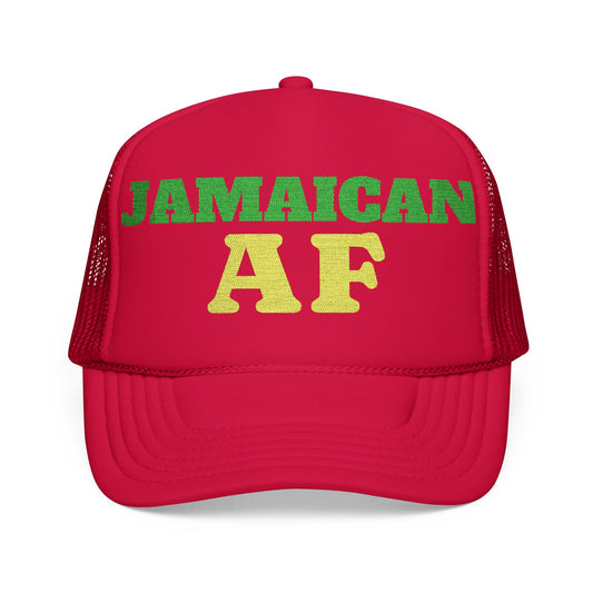 Jamaican AF Trucker Hat, Embroidered Vintage Cap | Hurricane Mellissa Relief