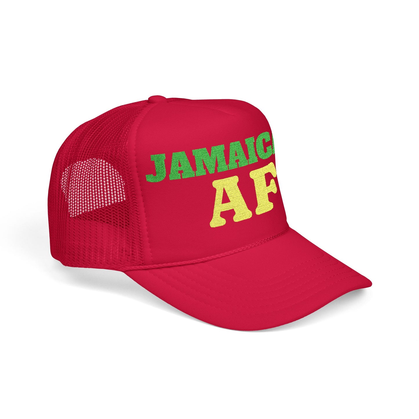 Jamaican AF Trucker Hat, Embroidered Vintage Cap | Hurricane Mellissa Relief