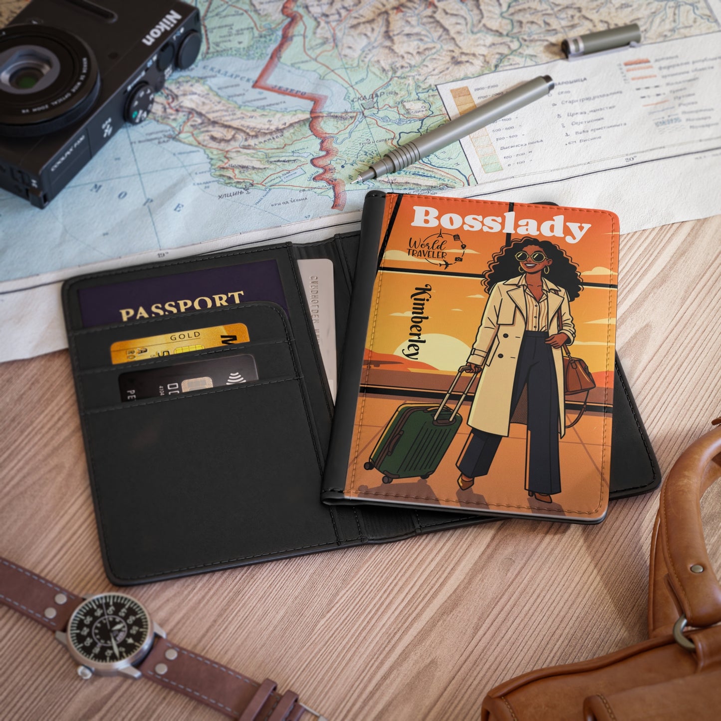 Bosslady Personalized Name Passport Cover | Passport Cover