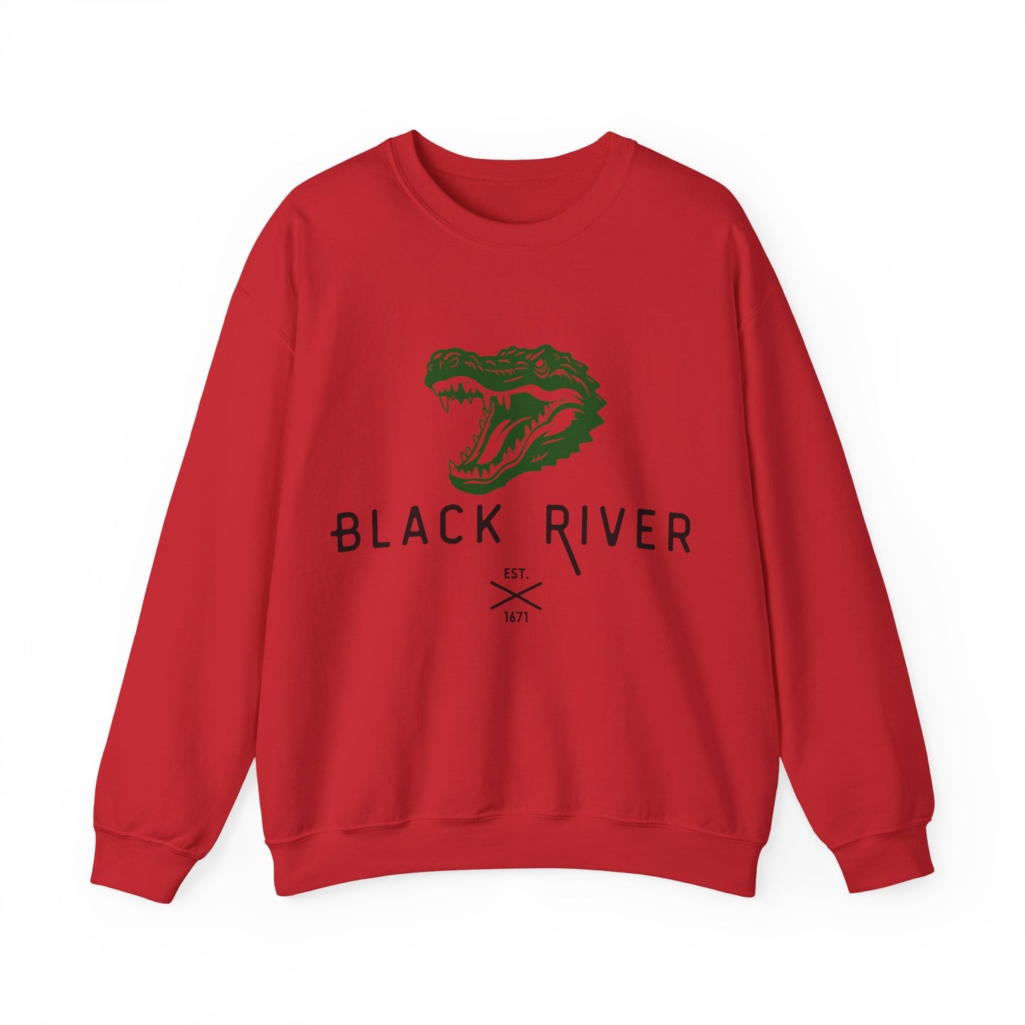 Vintage Black River Crocodile Sweatshirt