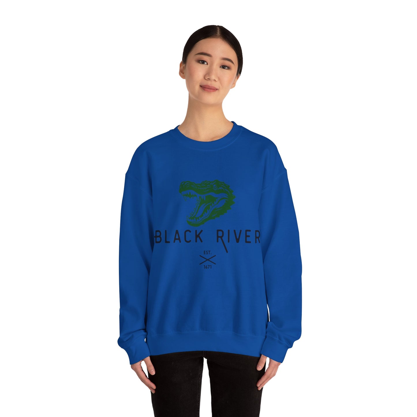 Vintage Black River Crocodile Sweatshirt