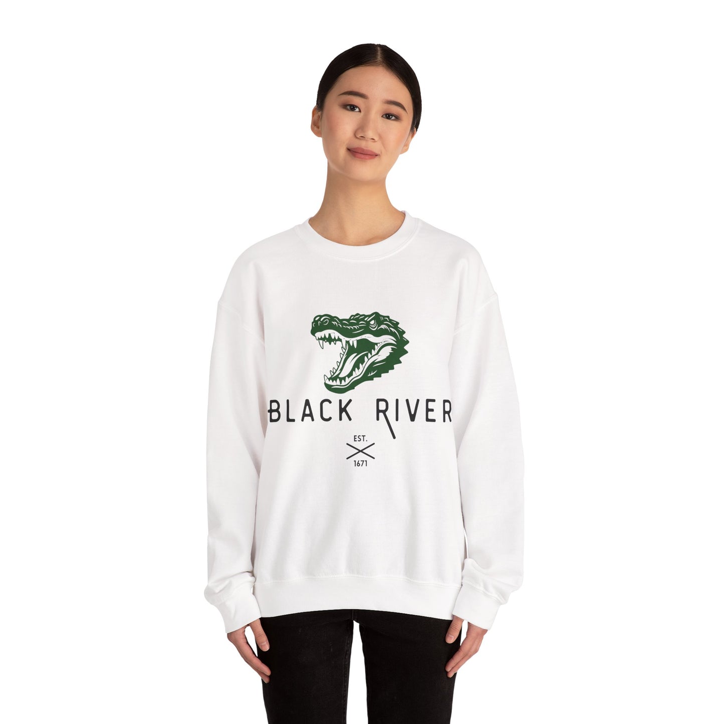 Vintage Black River Crocodile Sweatshirt