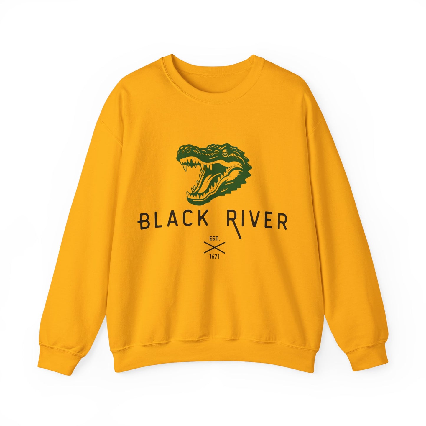 Vintage Black River Crocodile Sweatshirt