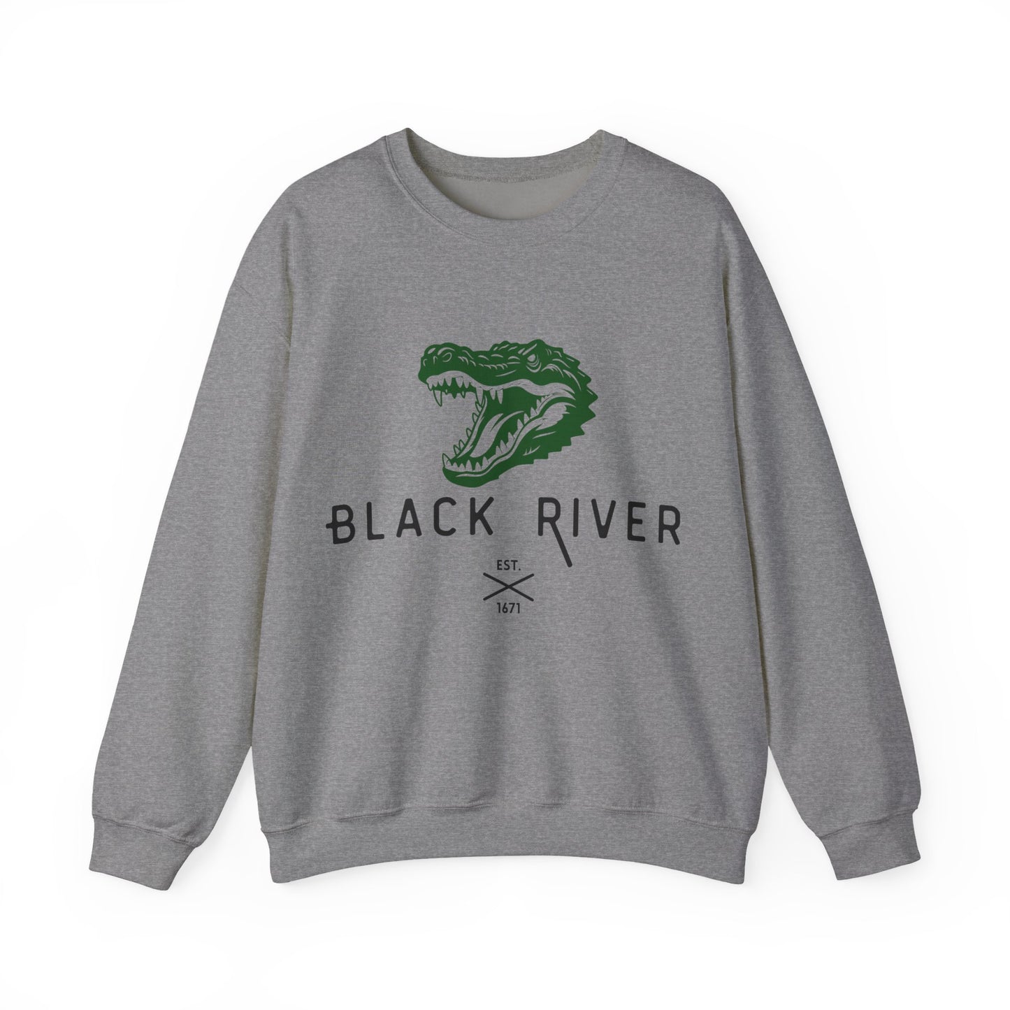 Vintage Black River Crocodile Sweatshirt