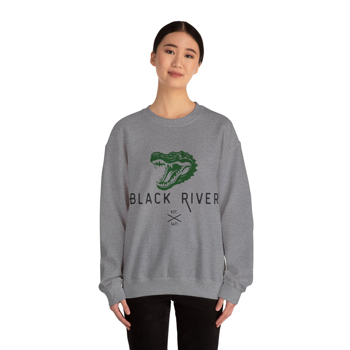 Vintage Black River Crocodile Sweatshirt
