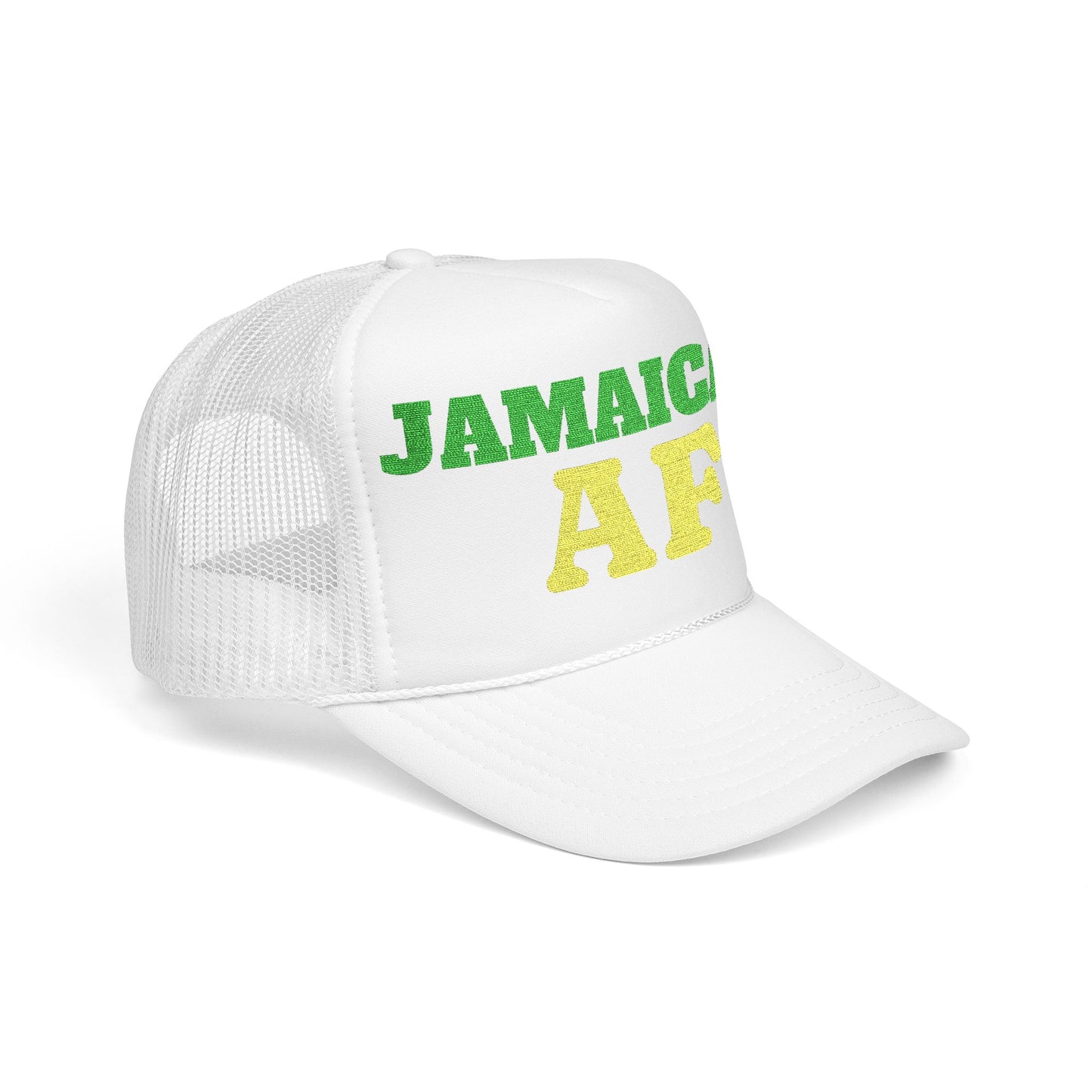 Jamaican AF Trucker Hat, Embroidered Vintage Cap | Hurricane Mellissa Relief