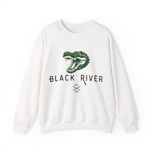 Vintage Black River Crocodile Sweatshirt