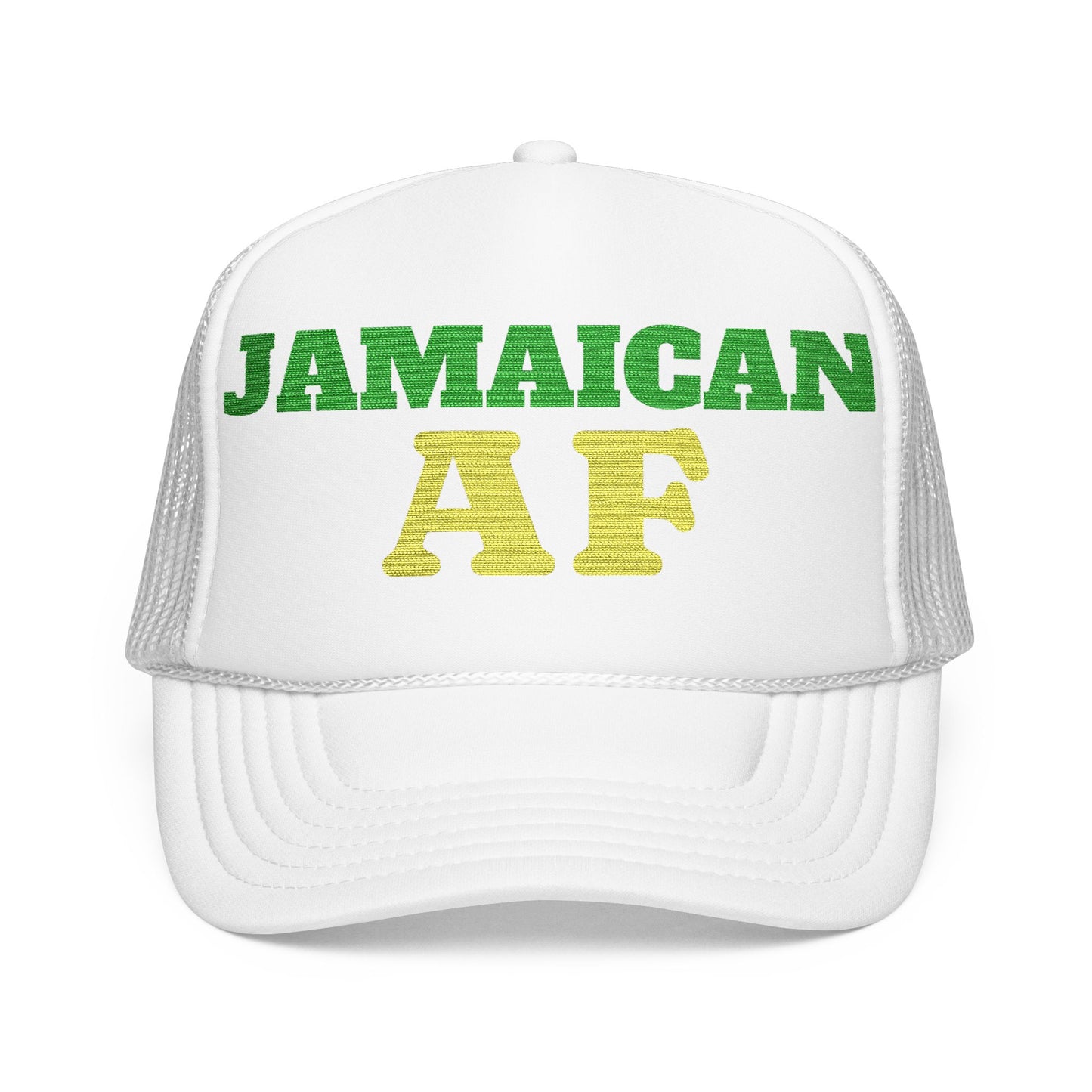 Jamaican AF Trucker Hat, Embroidered Vintage Cap | Hurricane Mellissa Relief