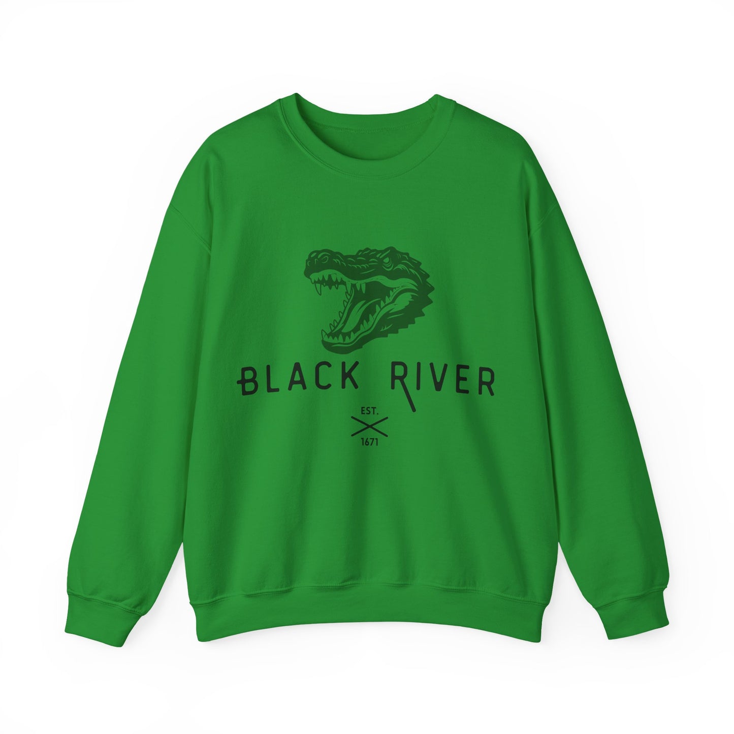 Vintage Black River Crocodile Sweatshirt